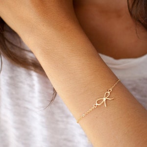 Knot bracelet in sterling silver or plated gold image 2