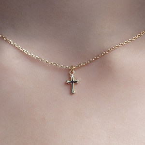 Cross Necklace Gold filled.