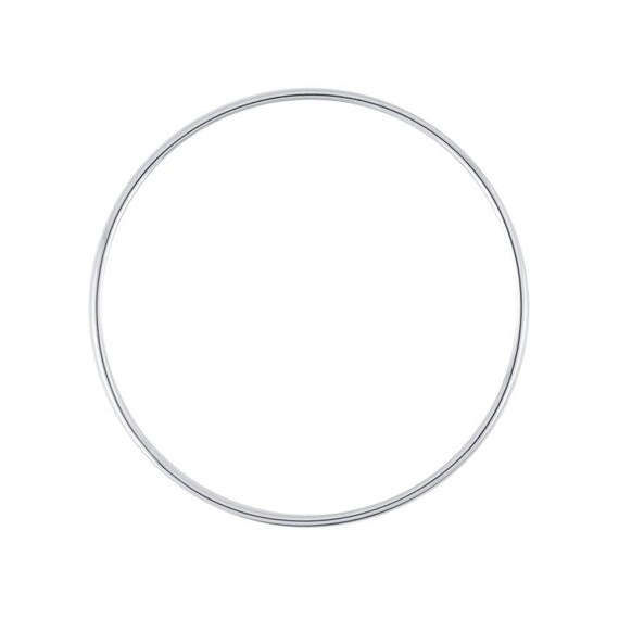 Solid 925 Sterling Silver Circle Shape Bangle Bracelet 5mm