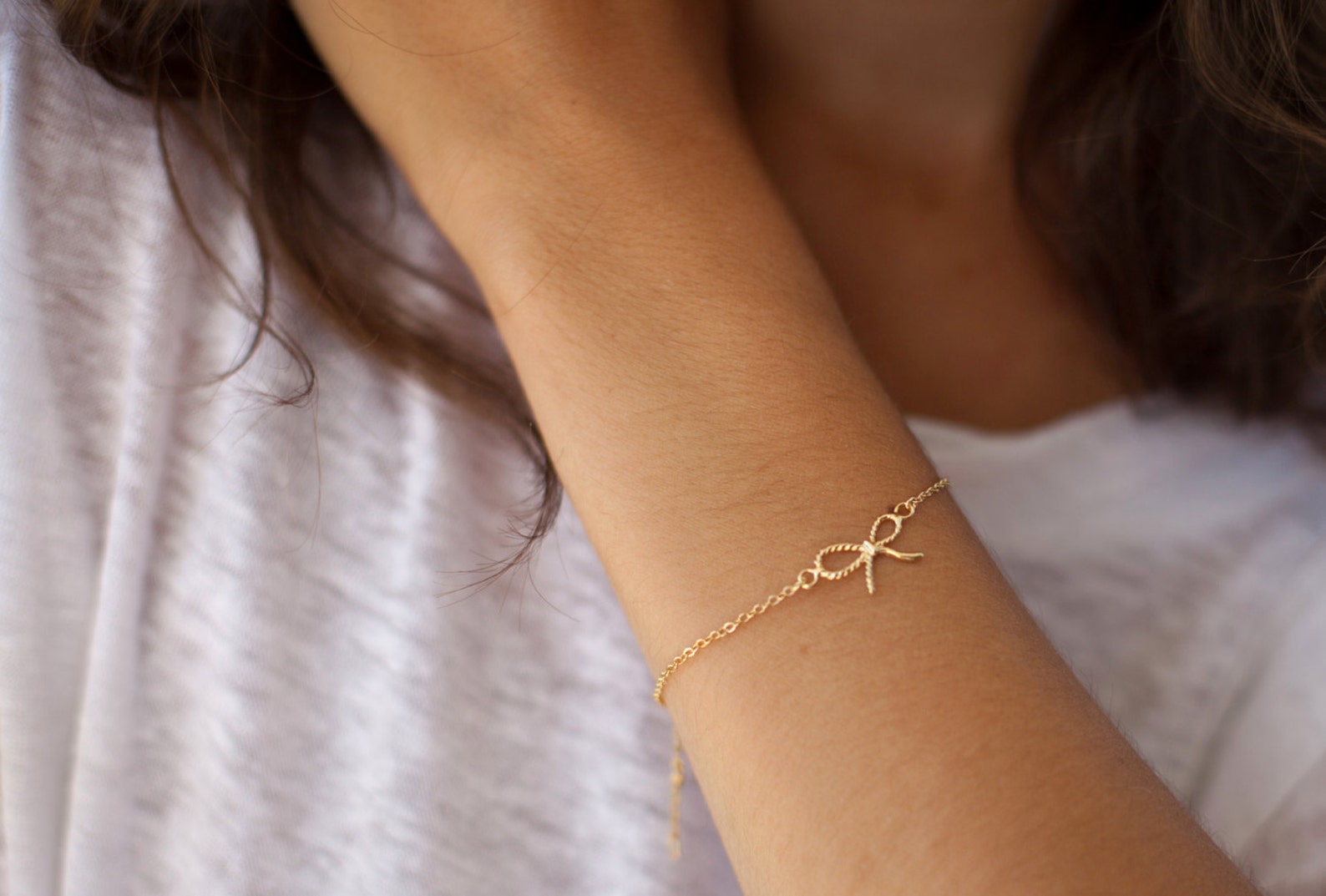 sterling silver tie the knot bracelet