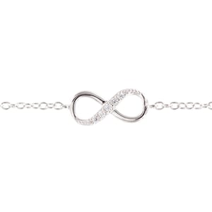 Infinity Bracelet - Forever Love - Bridesmaid Gift- Sterling Silver