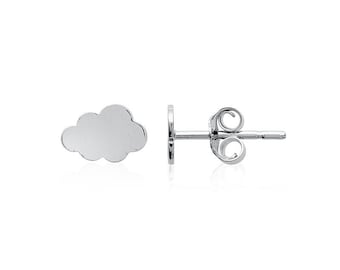 Sterling Silver Cloud Studs. Small Silver Cloud Earrings. Sterling Silver Studs. Everyday Studs, Cloud Studs Earrings, Cloud Jewelry