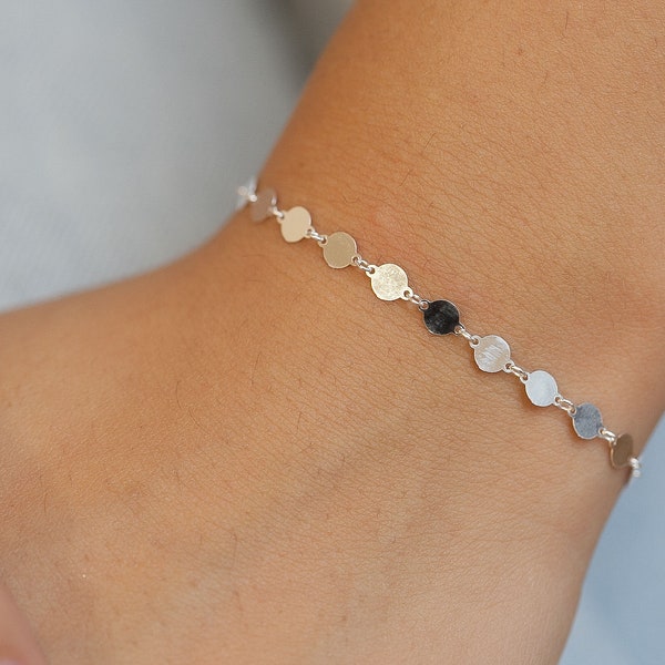 Bracelet pastilles en argent