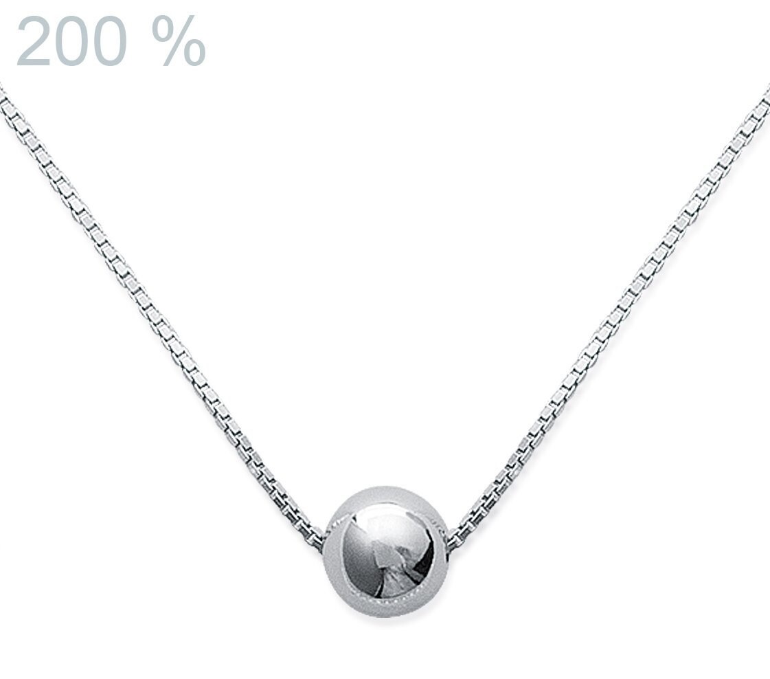Minimalist One Bead Necklace Sterling Silver, Simple Silver