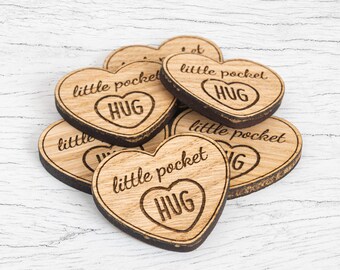 Little Pocket Hug Heart Tokens for Loved Ones in need of a Hug Keepsake Gift