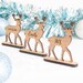 Wooden Reindeer PERSONALISED Place Names, Personalized Christmas Table Decorations, Luxury Stag Decorations, Rudolph The Red Nosed Reindeer 