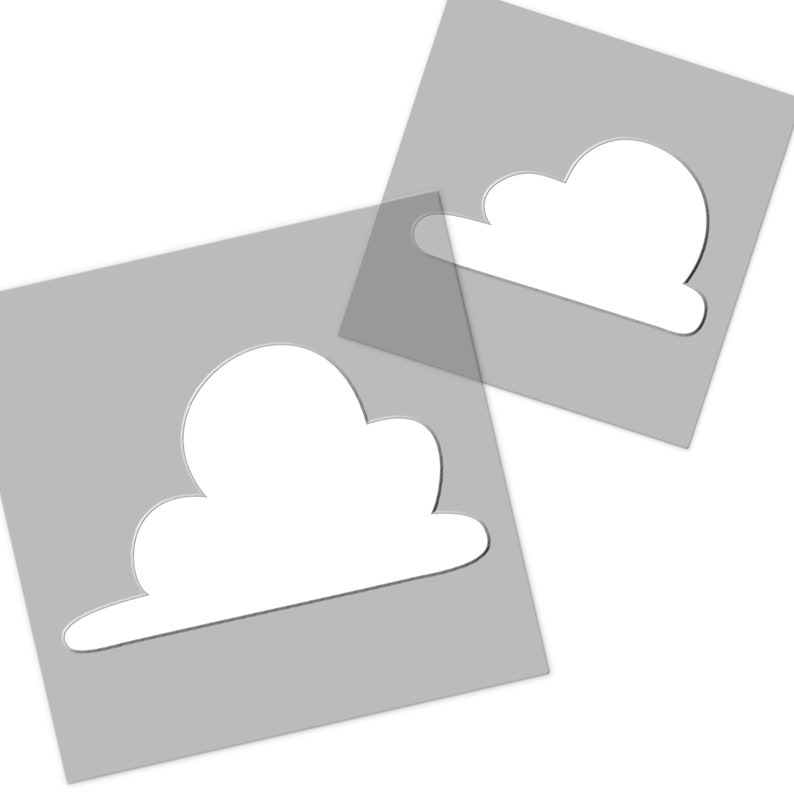 Large Cloud Wall Stencils SET Toy Room Story Book Stencil Etsy