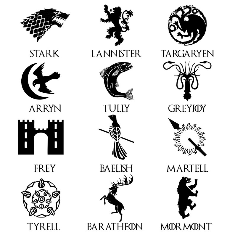 Personalised Game of Thrones Plaque House Surname Sigil Etsy