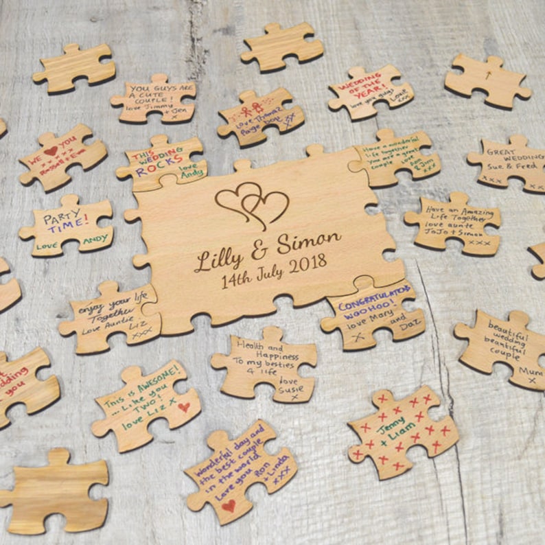 Personalised All Countries Location Wedding Personalized Country Shaped Wooden Jigsaw Puzzle Guestbook