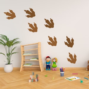 Realistic Dinosaur Footprint Wall Stencils Stencil Childrens Bedroom Nursery