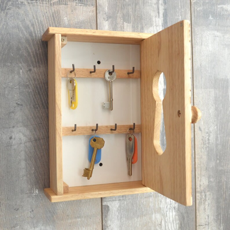 Rustic Personalized Personalised Family Tree Wooden Key Cabinet Cupboard Unique Gift Present Idea