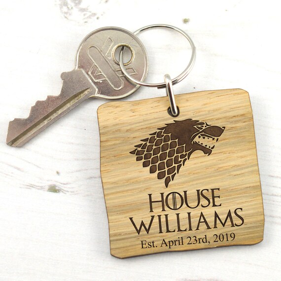 Personalised Game of Thrones Keyring House Surname Sigil Etsy