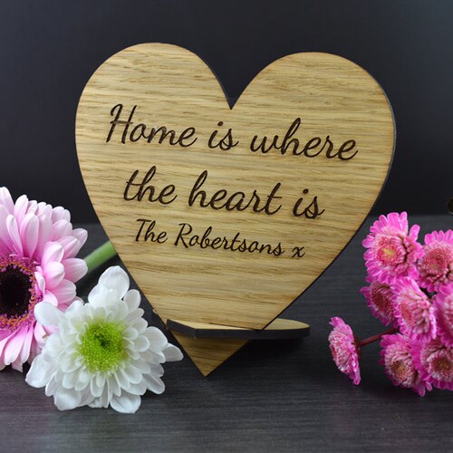 Home is Where the Heart is Hanging Wall Sign Etsy