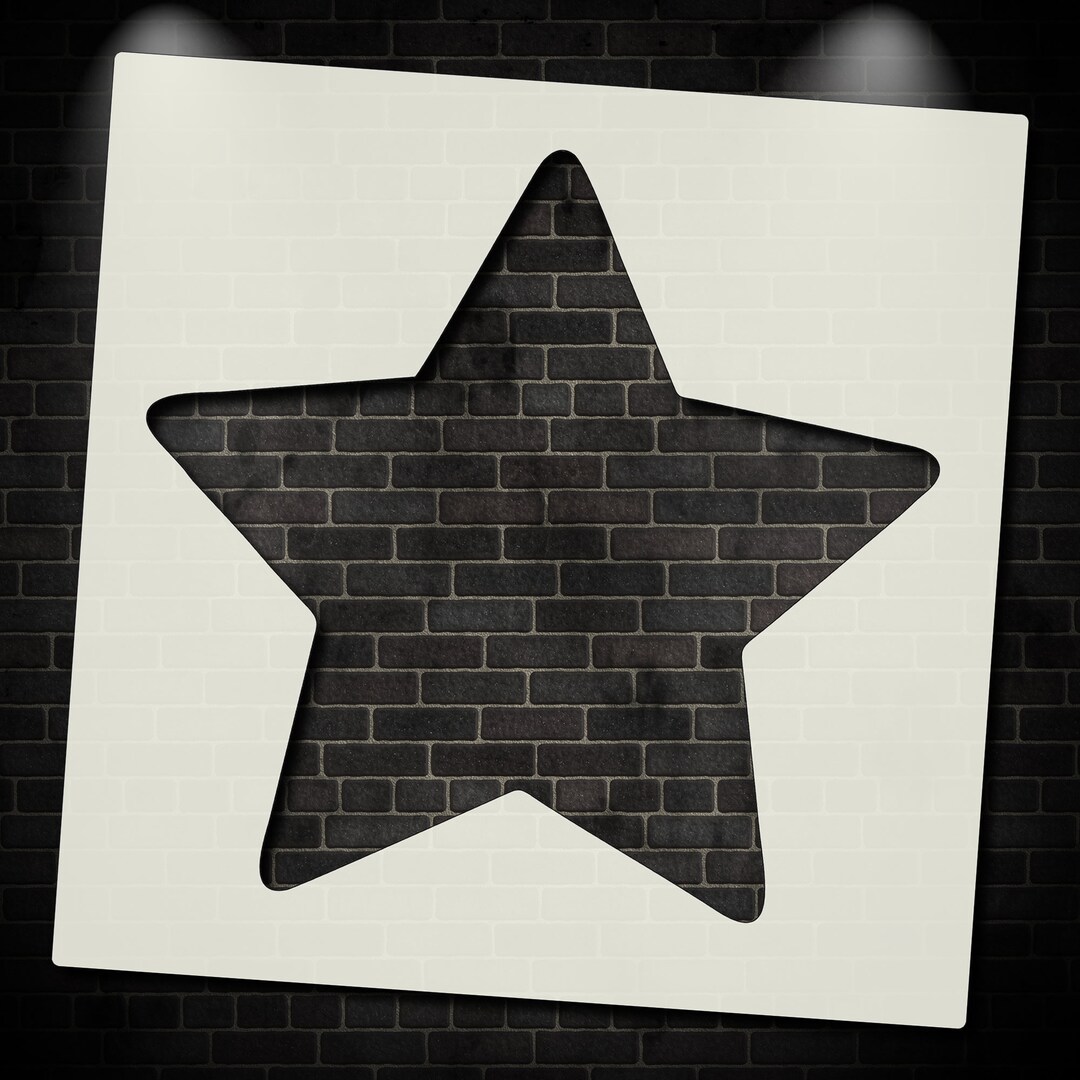 Rounded Star Shaped Wall Stencil - Stars Shape Craft DIY Stencils ...