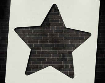 Rounded Star Shaped Wall Stencil - Stars Shape Craft DIY Stencils Nursery Toy Room Decorating