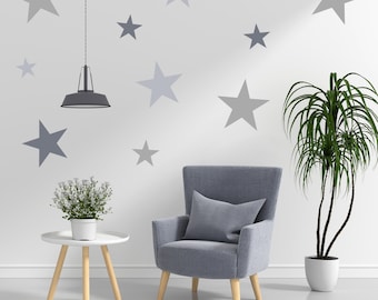 Star Shape Wall Stencil - Stars Shaped Stencils Wall Art Livingroom Bedroom Idea