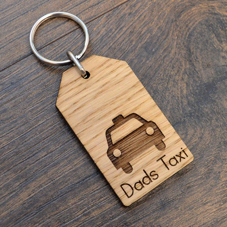 Dads Taxi Fathers Day Keyring for Dad Birthday Christmas