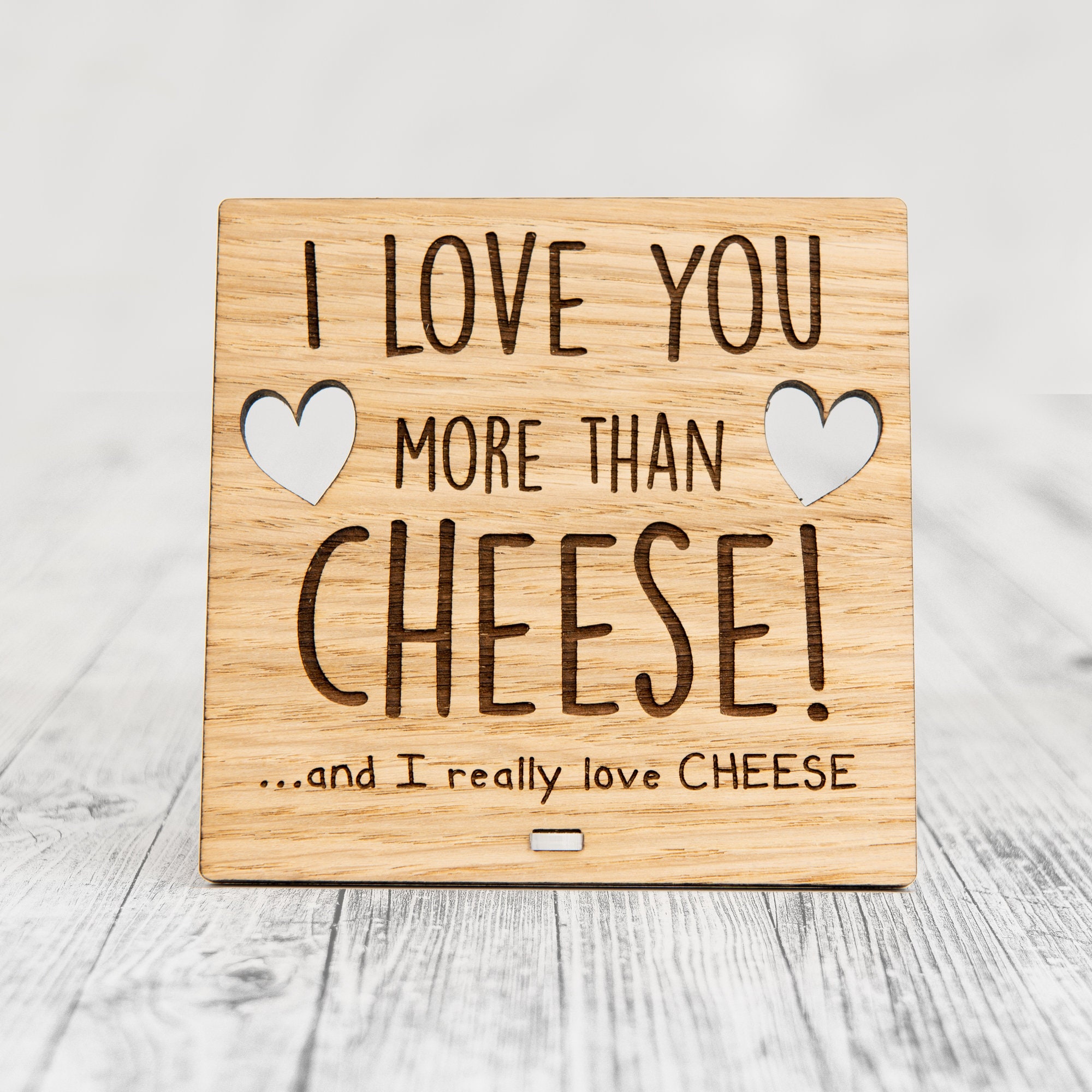 I Love You More Than Cheese Valentines Day Gift Present From - Etsy UK