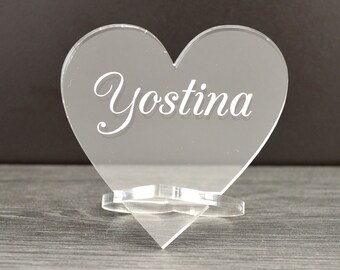 Acrylic Wedding Place Names, Table Place Cards, Personalised Placecards, Engraved Placenames