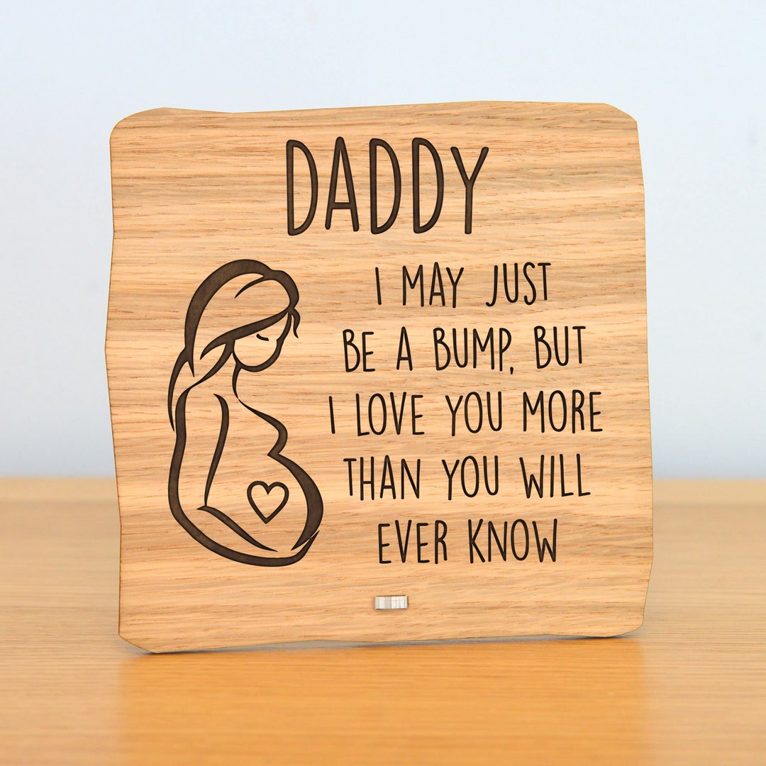 Fathers Day Gift From Unborn Baby Pregnant Mother Wooden - Etsy
