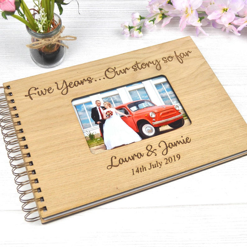 5th Wedding Anniversary Scrapbook Photo Album - Deluxe Personali 5th Wedding Anniversary Scrapbook Photo Album - Deluxe Personali