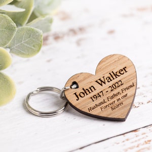 Personalised Wooden Heart Funeral Keepsake Favours image 4