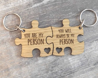 You're My Person You'll Always Be My Person Grey's Anatomy Inspired Keyring Set