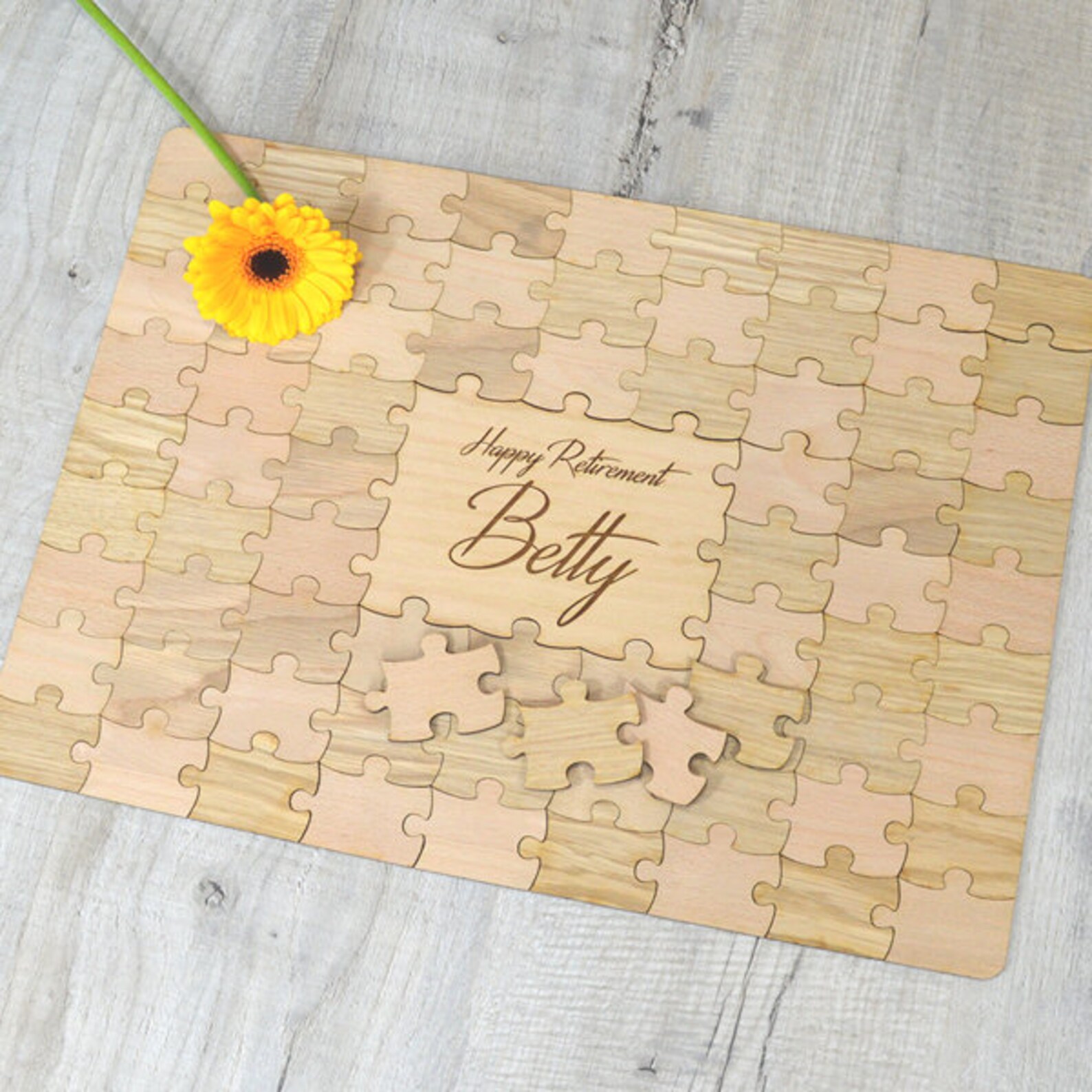 Personalized Retirement Party Jigsaw Puzzle Guestbook Unique Etsy