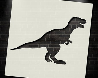 Tyrannosaurus Rex T-Rex Dinosaur Wall Stencil For Kids Childrens Bedroom Nursery