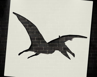 Pterodactyl Flying Dinosaur Wall Stencil Idea For Kids Childrens Bedroom Nursery