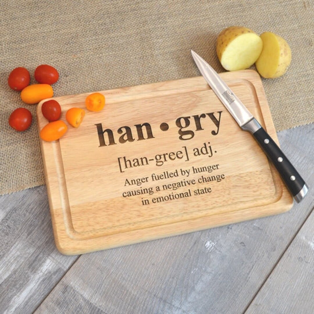 Hangry Definition Chopping Board Quality Wooden Chopping Etsy