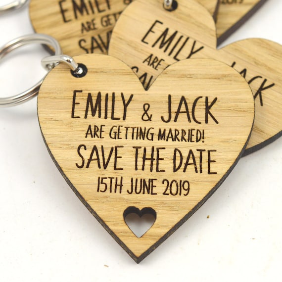 Wedding date keyring sale
