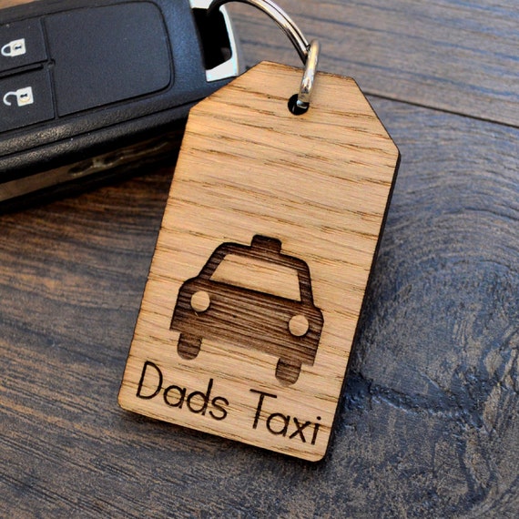 Dads Taxi Funny Keyring Gift for Dad Fathers Day Car Keys Etsy