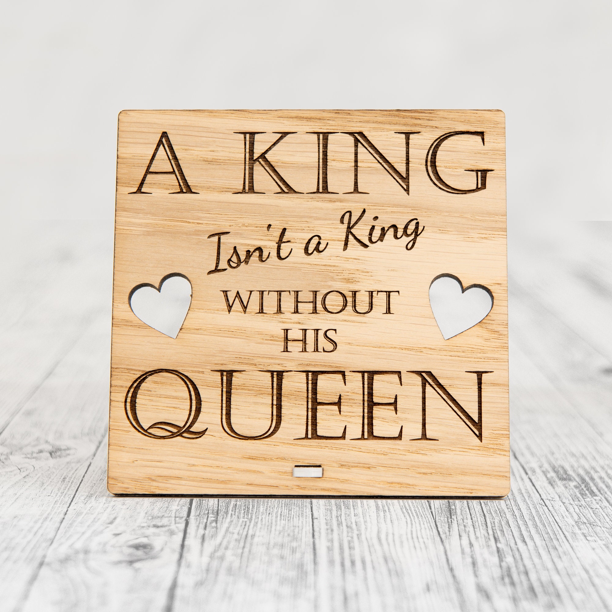 Buy A King is Not A King Without His Queen, Valentines Day Wooden Gift  Sign, Love Plaque, King and Queen Not Complete Card, Gift for Wife Online  in India - Etsy