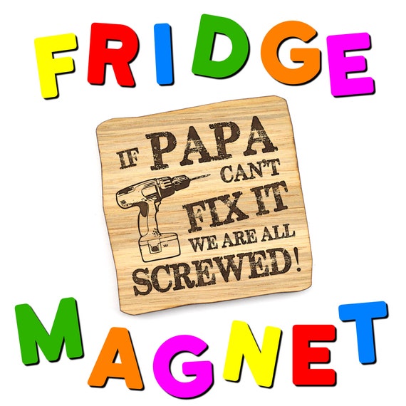 If Papa Can't Fix It We're All Screwed Funny Wooden Gift Bottle Tag Fathers Day If Papa Can't Fix It We're All Screwed Funny Wooden Gift Bottle Tag Fathers Day