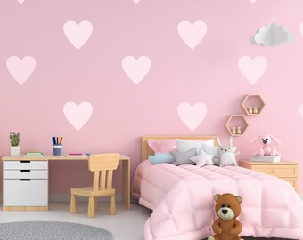 Love Heart Shaped Stencil Wall Stencils Childrens Kids Bed Room Nursery Bedroom