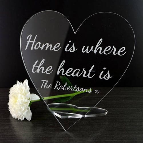 Home is Where the Heart is Hanging Wall Sign Etsy