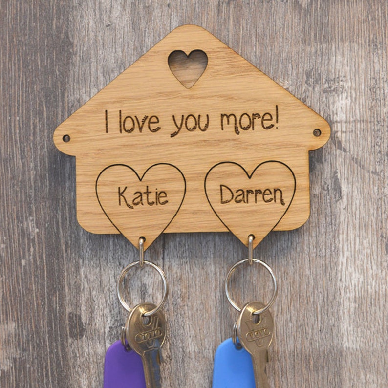 Heart Keyring Hanger Wall Mounted Keyring Holder for Etsy