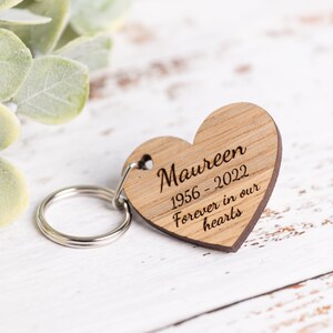 Personalised Wooden Heart Funeral Keepsake Favours image 5