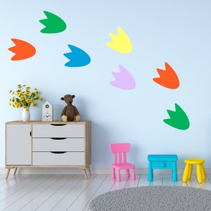 Cute Dinosaur Footprint Wall Stencils - Stencil for Childrens Bedroom Nursery