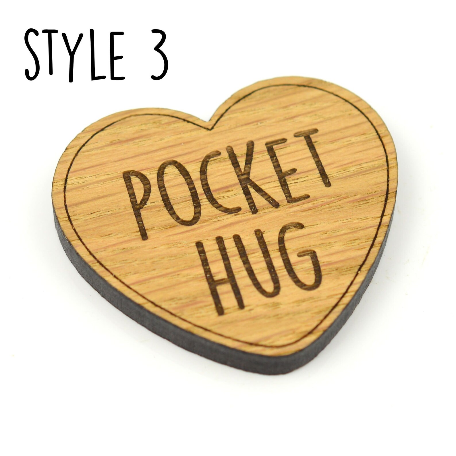 Wooden Pocket Hug Token Gift Bulk Wholesale Little Heart Etsy