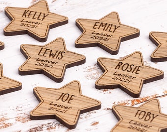 Personalised Class of 2025 Pupil Gift – Wooden Star Keepsake from Teacher – End of Term, End of Year or Graduation Present