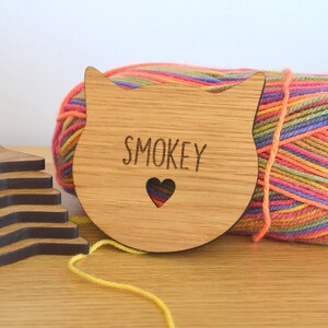 Cat Coasters, Cat Gift, Gift For Cat Lovers, Cute Personalised Wooden Name Coasters