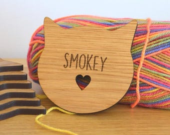 Cat Coasters, Cat Gift, Gift For Cat Lovers, Cute Personalised Wooden Name Coasters