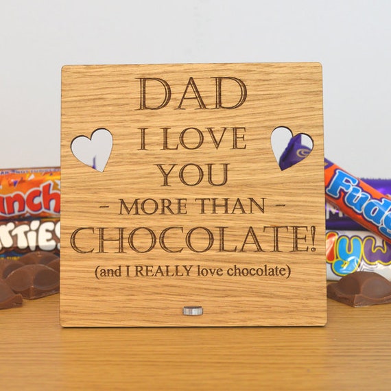 personalised fathers day gift idea like a dad oak veneer free standing jigsaw