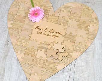 Heart Guestbook - Personalised Wooden Jigsaw Puzzle