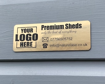 Letreros metálicos personalizados, placas metálicas al por mayor, placas con logotipos comerciales: fabricados con material compuesto flexible.