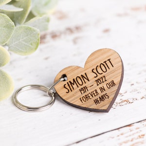 Personalised Wooden Heart Funeral Keepsake Favours image 6