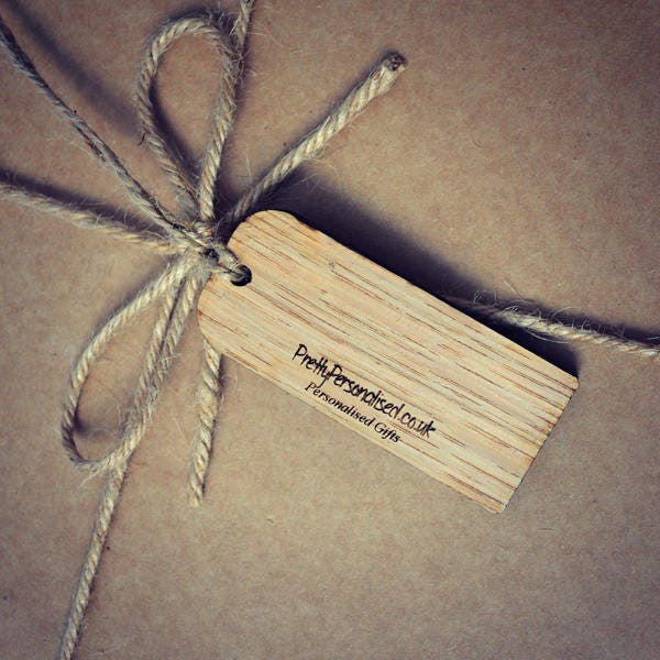 Oak Wooden Engraved Merry Christmas Present Gift Tags Rustic | Etsy UK