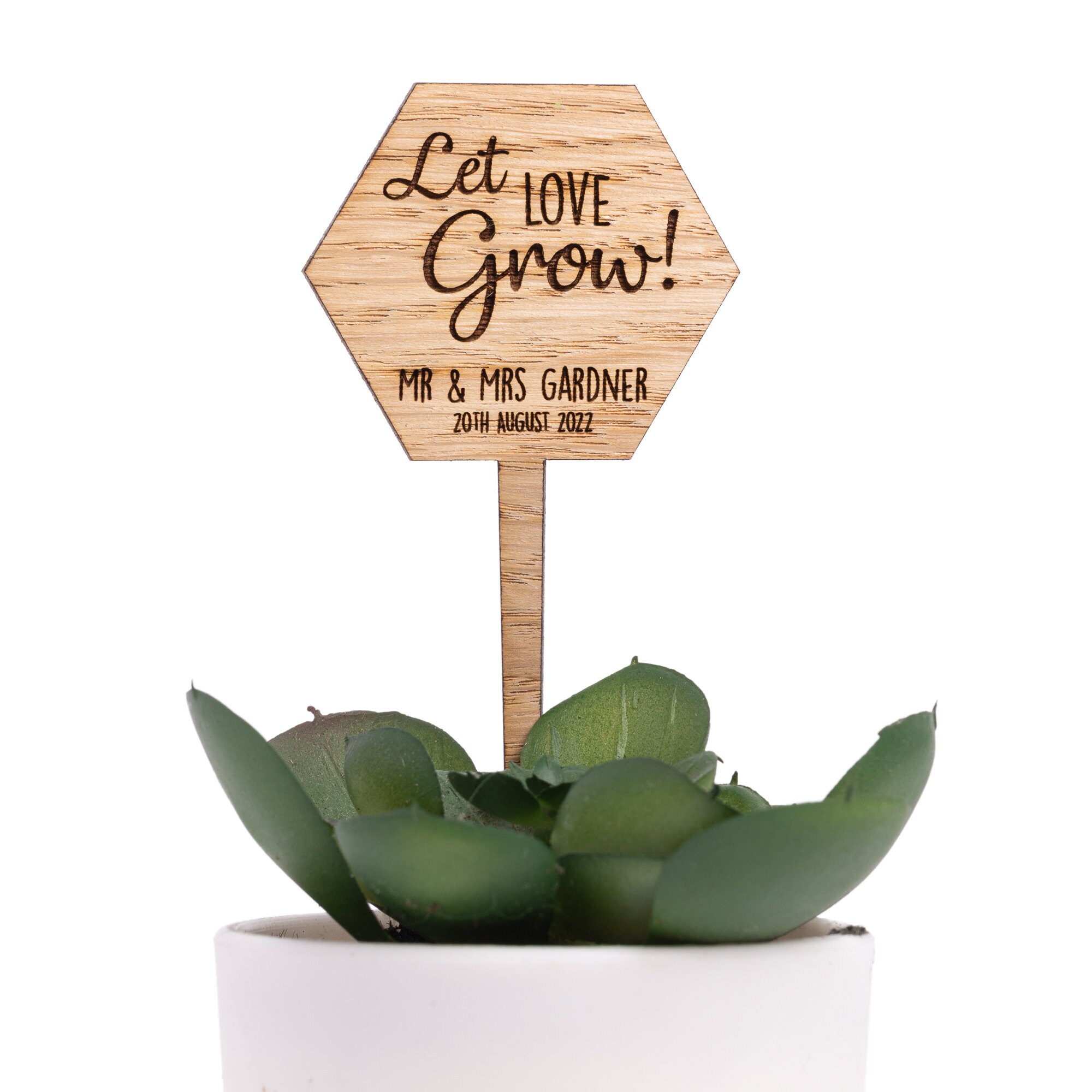 Etichetta da vaso personalizzata- Targhette in Legno Personalizzate per Festa dei Nonni, Decorazione per Piante e fiori - idea regalo personalizzata - targa